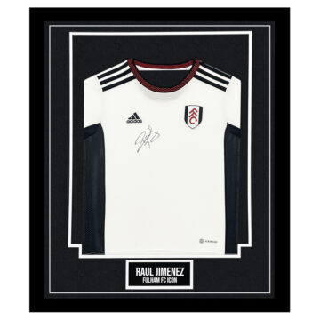 Signed Raul Jimenez Framed Shirt - Fulham FC Icon