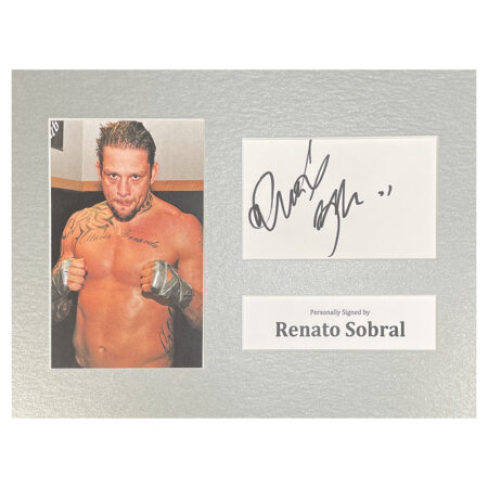 Signed Renato Sobral Photo Display - 12x8 UFC Icon