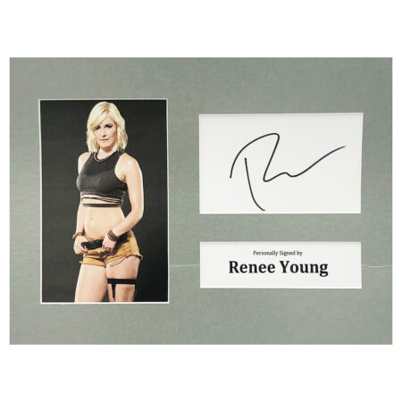 Signed Renee Young Photo Display - 12x8 Wrestling Icon