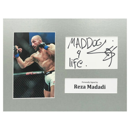 Signed Reza Madadi Photo Display - 12x8 UFC Icon