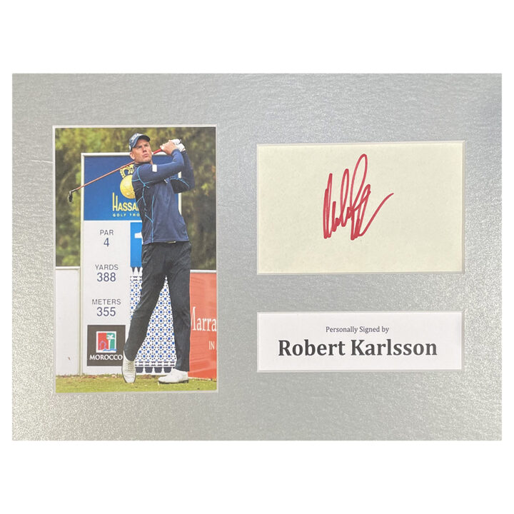 Signed Robert Karlsson Photo Display - 12x8 Golf Icon