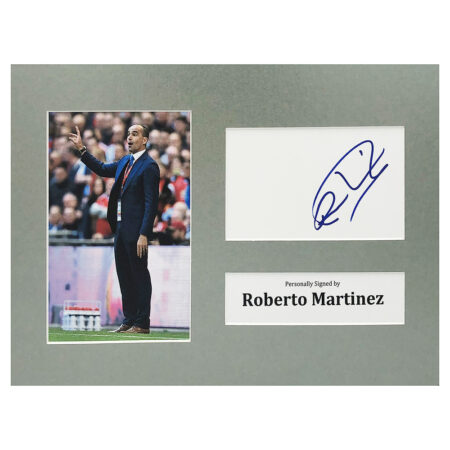 Signed Roberto Martinez Photo Display - 12x8 Wigan Athletic Icon