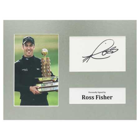 Signed Ross Fisher Photo Display - 12x8 Golf Autograph