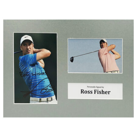 Signed Ross Fisher Photo Display - 12x8 Golf Icon