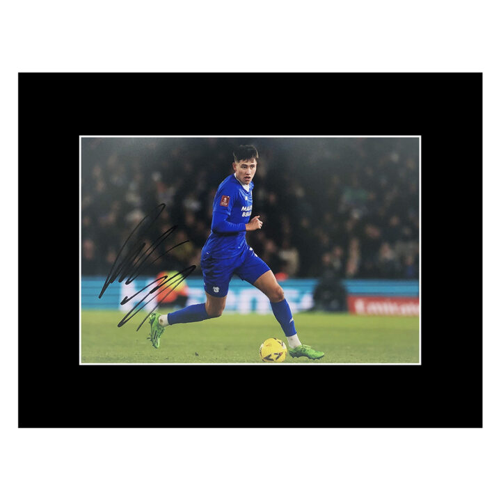 Signed Rubin Colwill Photo Display - 16x12 Cardiff City Autograph