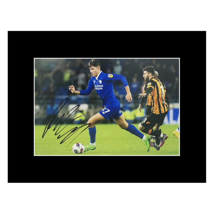 Signed Rubin Colwill Photo Display - 16x12 Cardiff City Icon