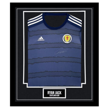 Signed Ryan Jack Framed Shirt - Scotland Icon Autograph