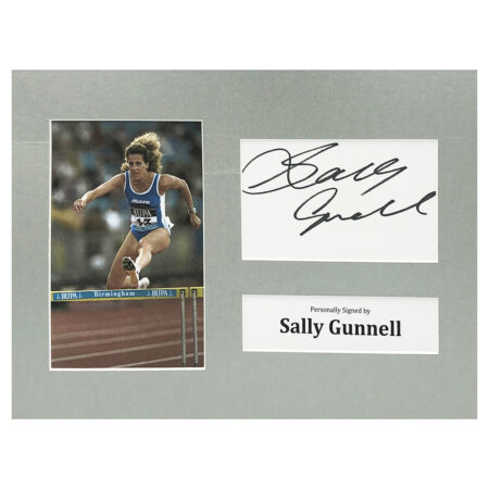 Signed Sally Gunnell Photo Display - 12x8 Olympic Icon