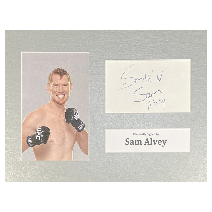 Signed Sam Alvery Photo Display - 12x8 UFC Icon