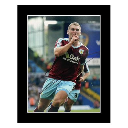 Signed Sam Vokes Photo Display - 10x8 Burnley Autograph