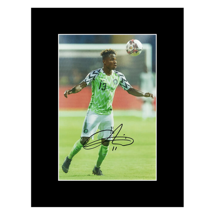 Signed Samuel Chukwueze Photo Display - 16x12 Nigeria Icon