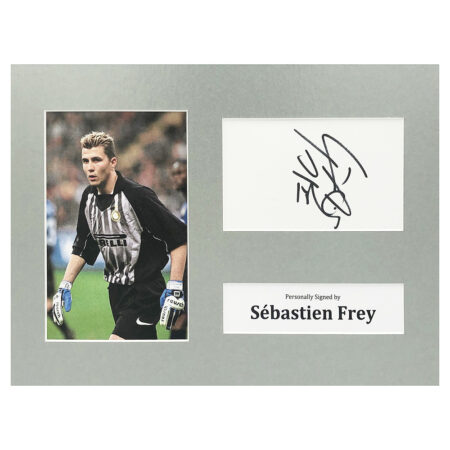 Signed Sebastien Frey Photo Display - 12x8 Inter Milan Icon