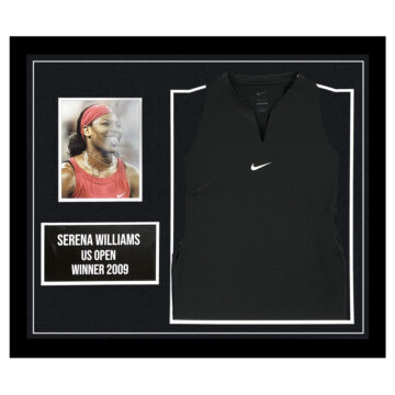 Signed Serena Williams Framed Display Shirt - US Open Winner 2009