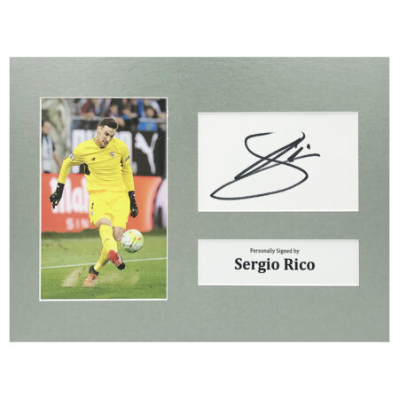 Signed Sergio Rico Photo Display - 12x8 Seville Icon