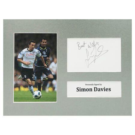 Signed Simon Davies Photo Display - 12x8 Bolton Wanderers Icon