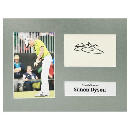 Signed Simon Dyson Photo Display - 12x8 Golf Icon