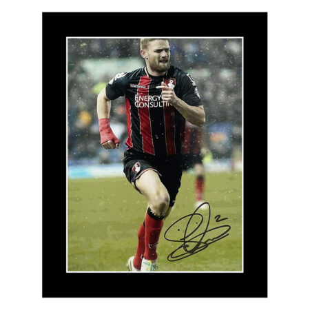 Signed Simon Francis Photo Display - 10x8 Bournemouth Icon Autograph