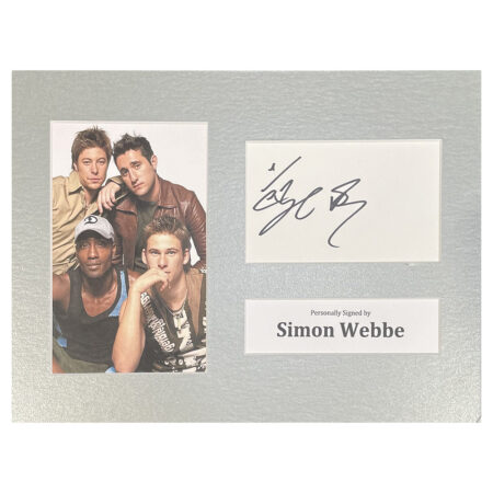 Signed Simon Webbe Photo Display - 12x8 Music Icon