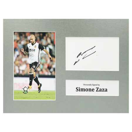 Signed Simone Zaza Photo Display - 12x8 Valencia Icon