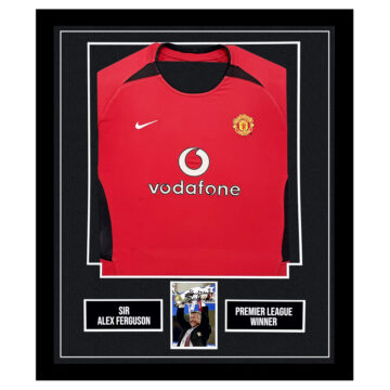 Signed Sir Alex Ferguson Framed Display - Premier League Winner