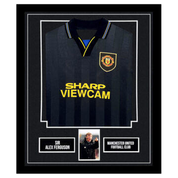 Signed Sir Alex Ferguson Framed Display Shirt - Manchester United Football Club