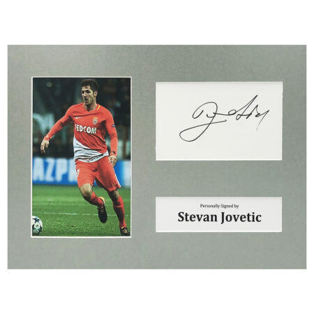 Signed Stevan Jovetic Photo Display - 12x8 AS Monaco Icon