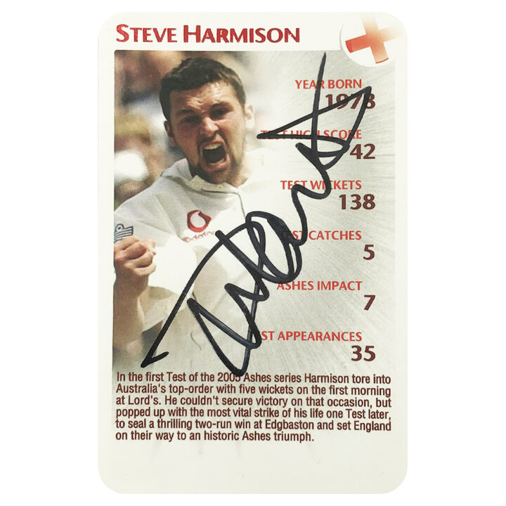 Signed Steve Harmison Trade Card - England Cricket Icon