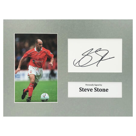 Signed Steve Stone Photo Display - 12x8 Nottingham Forest Icon