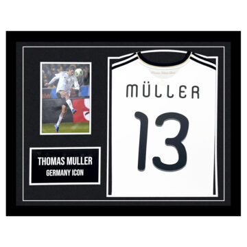 Signed Thomas Muller Framed Display Shirt - Germany Icon Autograph