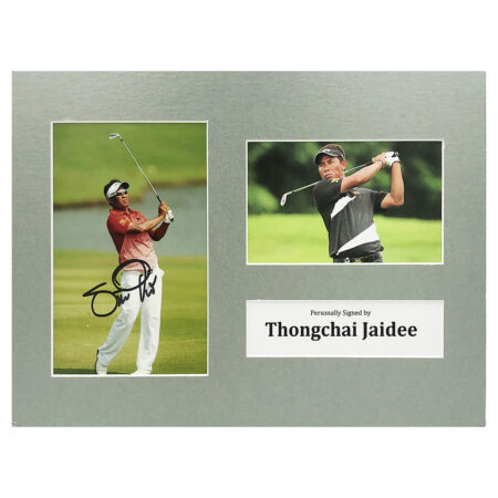 Signed Thongchai Jaidee Photo Display - 12x8 Golf Icon