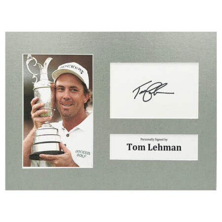 Signed Tom Lehman Photo Display - 12x8 The Open Winner 1996