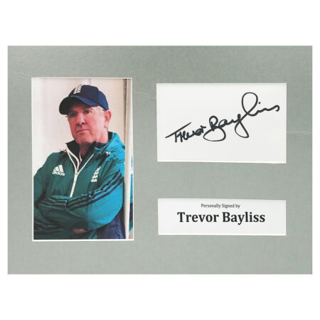 Signed Trevor Bayliss Photo Display - 12x8 England Cricket Icon