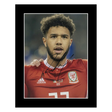 Signed Tyler Roberts Photo Display - 12x10 Wales Icon