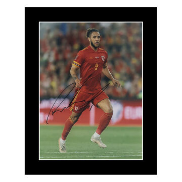 Signed Tyler Roberts Photo Display - 12x10 Wales Icon Autograph