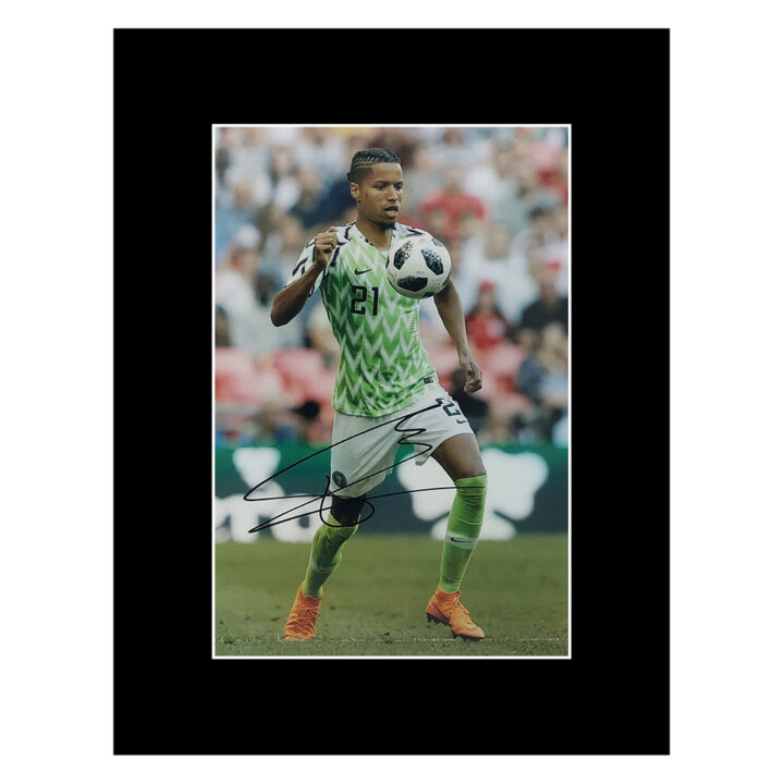 Signed Tyronne Ebuehi Photo Display - 16x12 Nigeria Icon