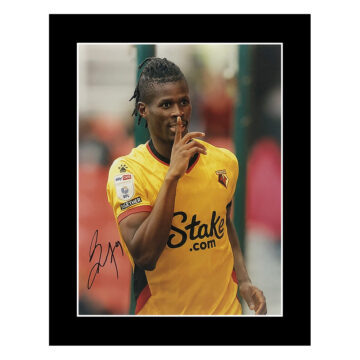 Signed Vakoun Bayo Photo Display - 12x10 Watford Icon