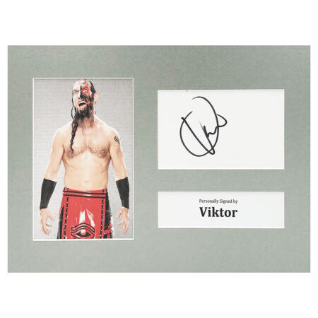 Signed Viktor Photo Display - 12x8 Wrestling Icon