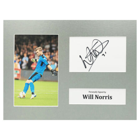 Signed Will Norris Photo Display - 12x8 Cambridge United Icon