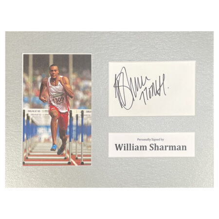 Signed William Sharman Photo Display - 12x8 Olympic Icon