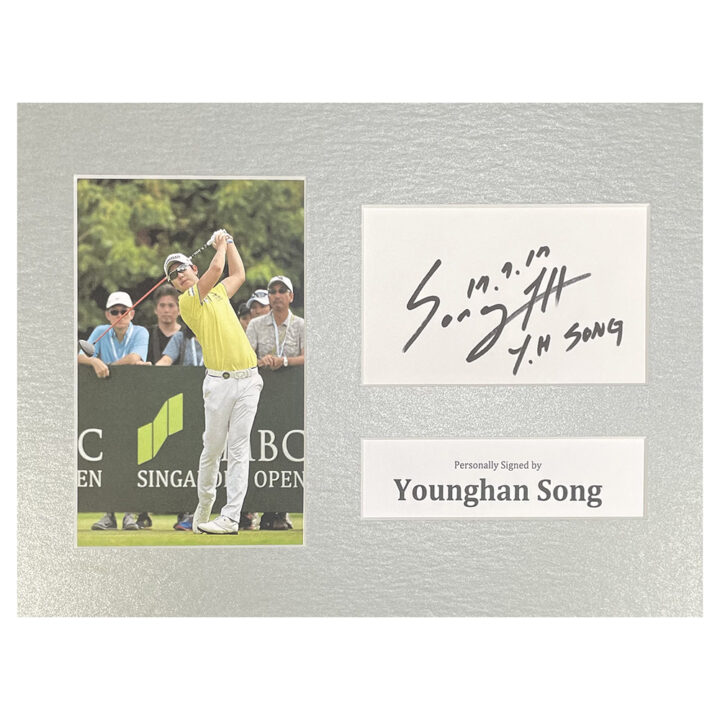 Signed Younghan Song Photo Display - 12x8 Golf Icon