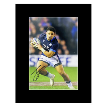 Sione Tuipulotu Signed Photo Display 16x12 - Scotland Rugby Icon