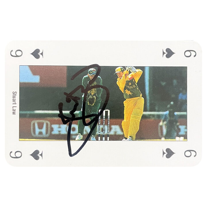 Stuart Law Signed Playing Card - Australia Cricket Icon