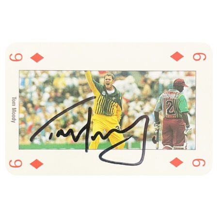 Tom Moody Signed Playing Card - Australia Cricket Icon