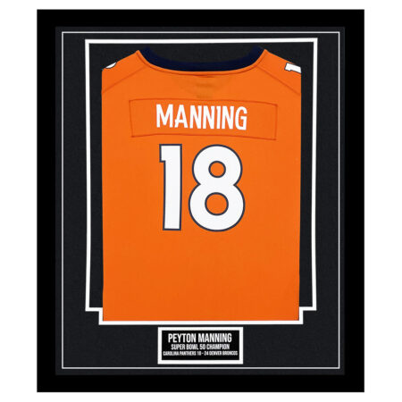 Unsigned Peyton Manning Framed Denver Broncos Shirt - Super Bowl 50