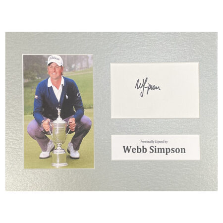 Webb Simpson Signed Photo Display - 12x8 US Open Winner 2012