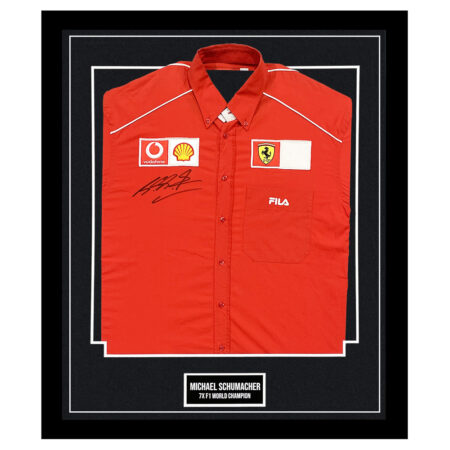 Signed Michael Schumacher Framed Shirt - 7 x F1 World Champion