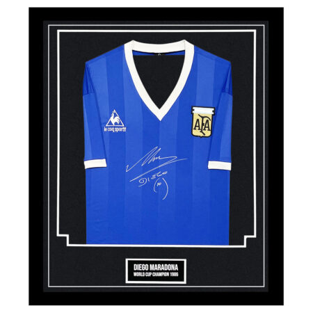 Signed Diego Maradona Framed Shirt - World Cup Champion 1986