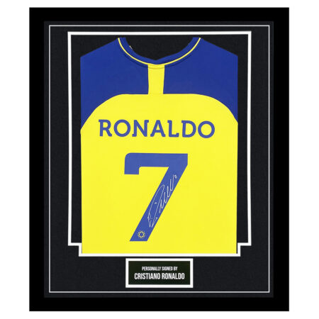 Framed Cristiano Ronaldo Signed Shirt - Al Nassr FC Autograph