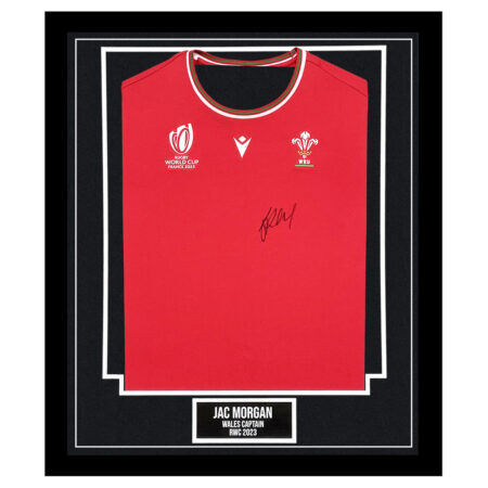 Framed Jac Morgan Signed Shirt - Wales Captain RWC 2023