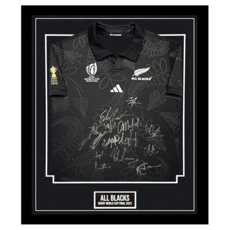 Signed All Blacks Framed Shirt - Rugby World Cup Final 2023